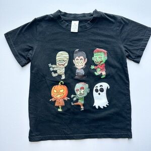 Uniqlo Kids Halloween Tee - Black with Colorful Monsters